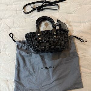 Balenciaga Black Woven Mini Bag